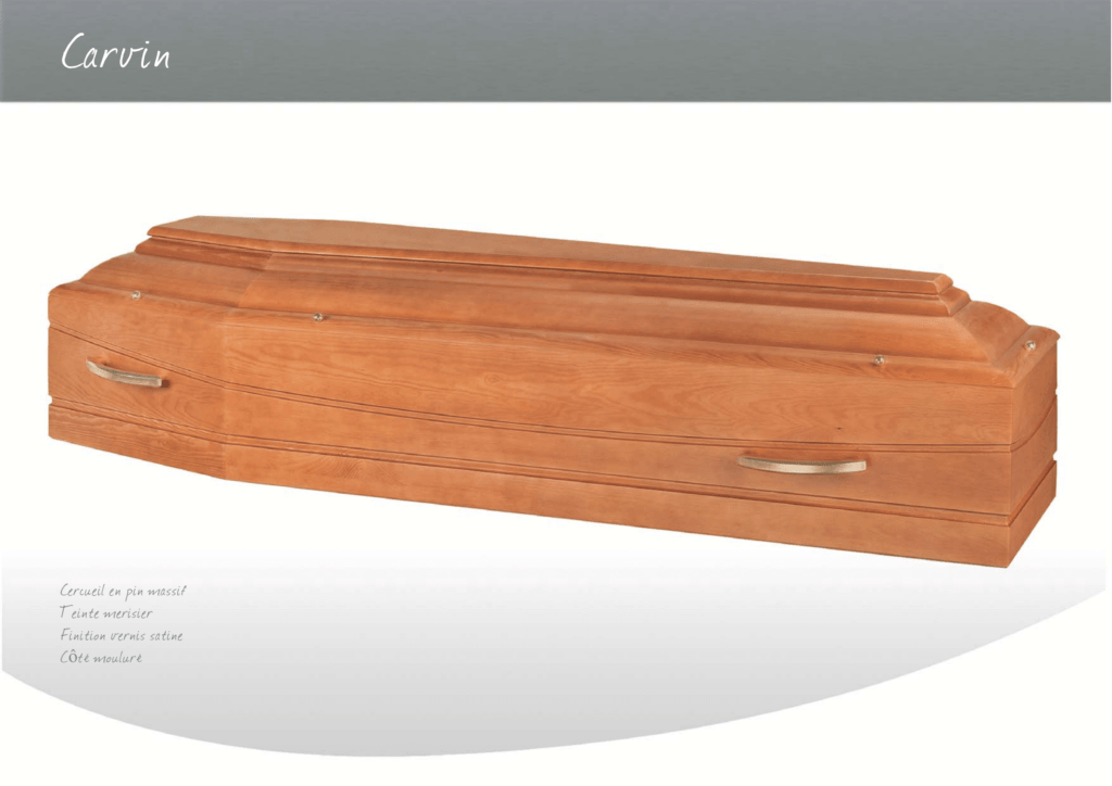 cercueil en bois massif carvin